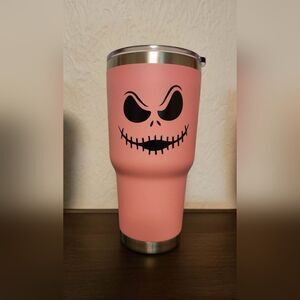 Jack Skellington 32 ounce Stainless Steel Tumbler Pink
